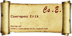 Cserepes Erik névjegykártya