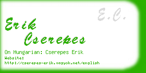 erik cserepes business card